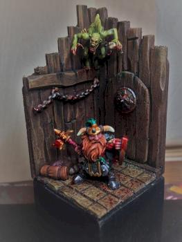'He's behind you' diorama by Mckennasminiatures