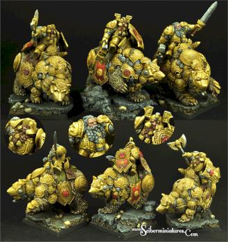 Dwarves Bear Riders by Scibor
