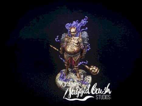 Gold smoke knight by Jaggedbrushstudios