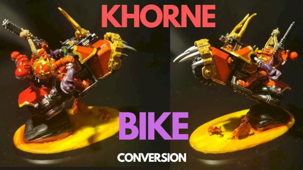 miniature conversion chaos khorne bike by 655 painting