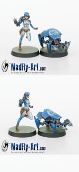 Tech Bee & Crabbot by MadFlyArtStudio
