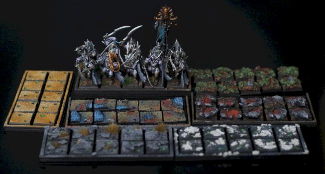 Warhammer Dark Elves Dark Elf Corsairs + magnetized bases by Maranith