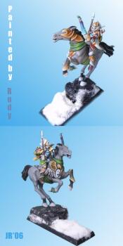Wood Elf on Elven Steed Painted by Rudy by yahooart
