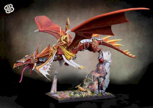 HE dragon with interchangeable 3 RIDERS and 2 HEADS by dead