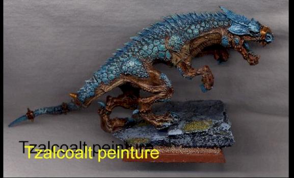 Carnosaure finie avec socle by Tzalcoatlpoatl
