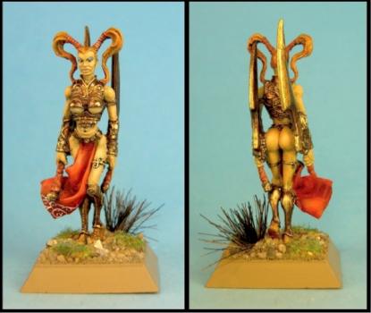 lady with 2 big swords by aftermath