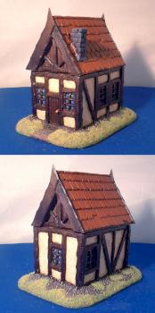 peasant cottage terrain piece by wattle and dobbs