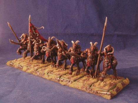 Chaos Centigors unit by Dogstarminis