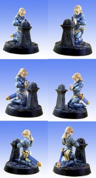 Tiriel, praying Paladin on knees by phael_minis