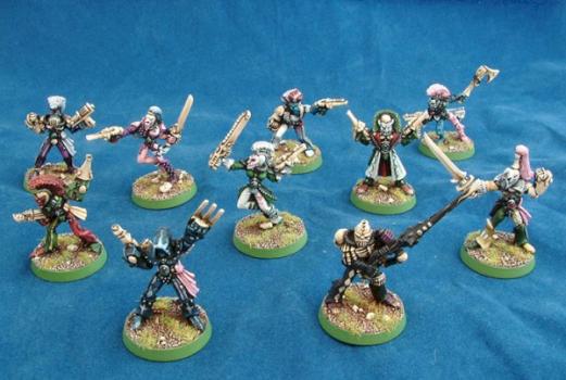 Eldar Harlequin Squad by Dogstarminis