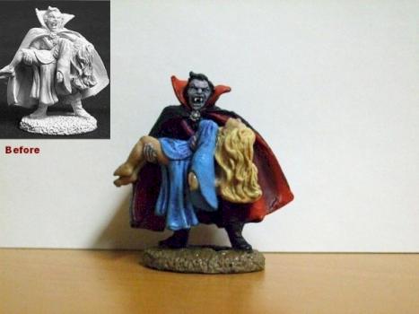 Reaper Undead Vampire with Victim ("Rafael Maladoni") 25mm by Byteknight