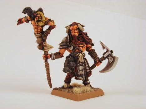Warcrow Beastman Standard Bearer by Killshot