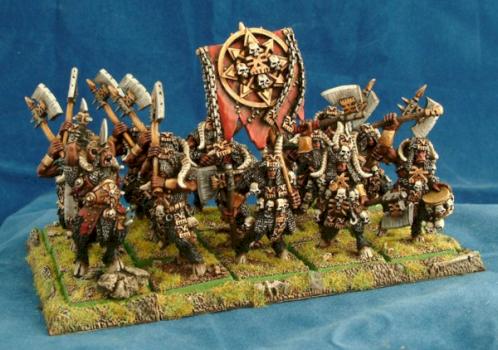 Chaos Khornegor unit by Dogstarminis