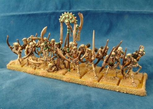 Khemri Archers regiment with Lich by Dogstarminis