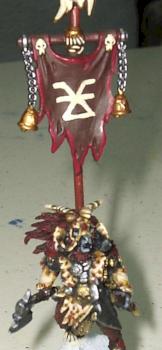 Khorne Beast Wargor Battle Standard Bearer by MantisZero