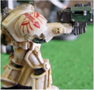 Detail shot on my Deathwing Captain by BlackJax