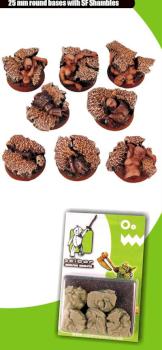 SMM 25 mm round bases with SF Shambles unpainted resin by Scibor