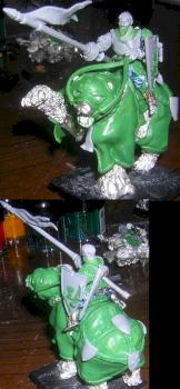 Bretonnian Count on carapaconed bear converted by Reynaldlechasseur