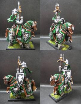 Warhammer Bretonnian Knight of Green Arrow by tinman755