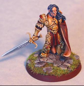 Reaper Ulern Anti Paladin on sculpetd base by James by Wappellious