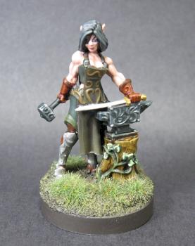 03803: Laril Silverhand, Elven Blacksmith .. by mikecarrero
