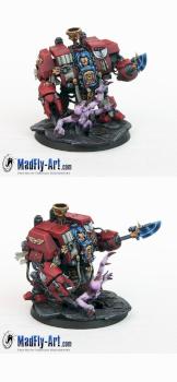 Blood Angels Librarian Dreadnought by MadFlyArtStudio