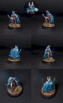 Village Attacks miniatures Female Hunter by belminiart