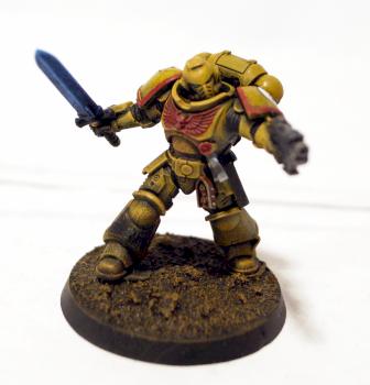Imperial Fists Primaris Lieutenant with Power Sword by Grim Factorum