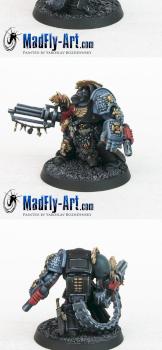 Deathwatch Terminator with Assault Cannon by MadFlyArtStudio