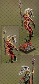Spellweaver with Staff - christmas colours by Restice
