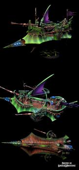 Dark Eldar Ravager by SavageDPainting