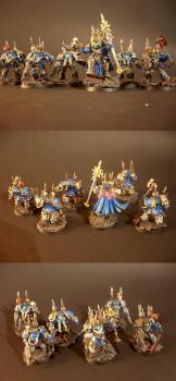 Terminator platoon mark of Tzeentch with Sorcerer by werwolf45