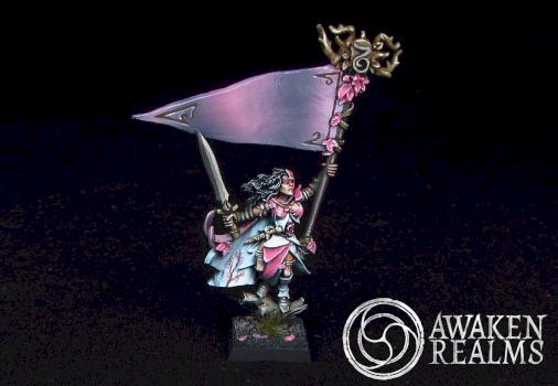 Wood Elves Standard Bearer japanese cherry blossom style by Awaken Realms