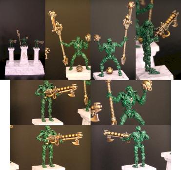 Necron Warriors (green marble) by pesadilla
