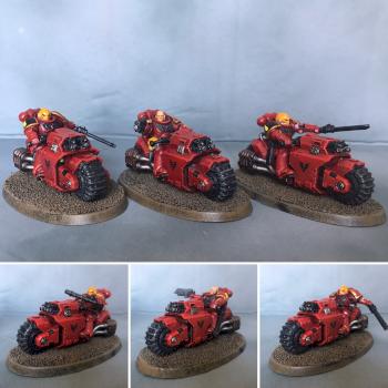 Blood Angels Primaris Outrider Squad by P4Painting