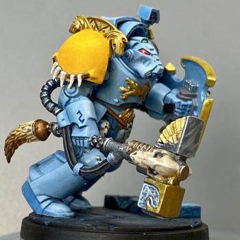 Wolf Guard in Terminator Armor with Thunder Hammer from the Space Wolves Legion by Beoguard