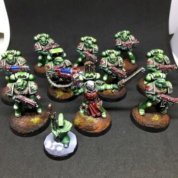 SPACE MARINES SQUAD DARK ANGELS by juanlurockerman