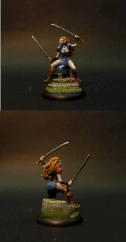 Female vampire with katanas by jb-propainting