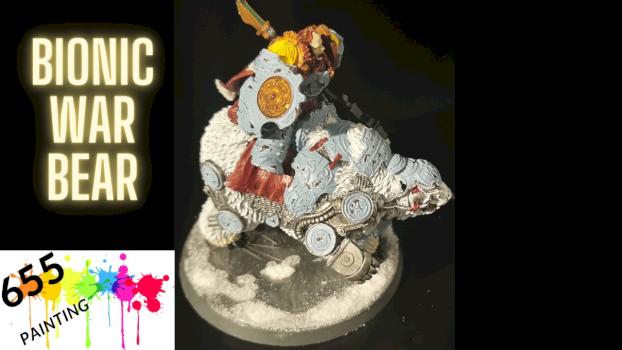 space wolf on polar bear by 655 painting