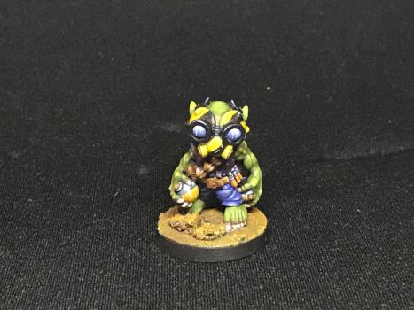Gas Mask Goblin by LumpyLittleMan Minis