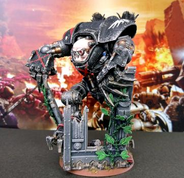 Dreamforge Leviathan as Blood Angels Death Company Contemptor Dreadnought by zinge