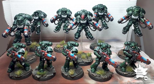 Primaris Dark Angels Inceptors and hellblasters by Kova