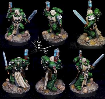 Dark Angels Primaris Lieutenant Zakariah by CroWarGamePainting