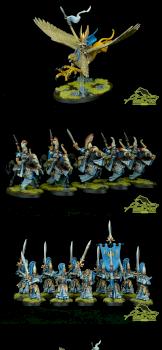 High Elves army from Spire of Dawn by Mad Crow Studio