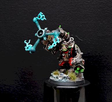 Ork Big Mek with Shokk Attack Gun - Conversion by GobBoss