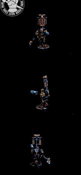 Warhammer 40K, Chaplain with Skull Helmet, plasma pistol and power axe by cool-minis.com