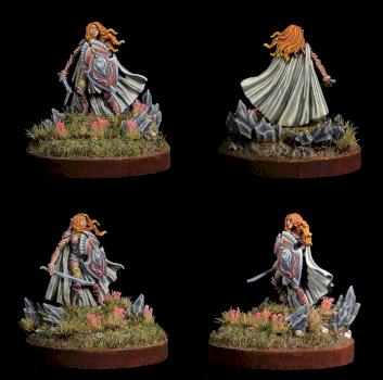 Female Elven Warrior with Sword by sagremor1976