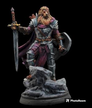 3d printed Dungeons and Dragon Lion Warrior by superbug983