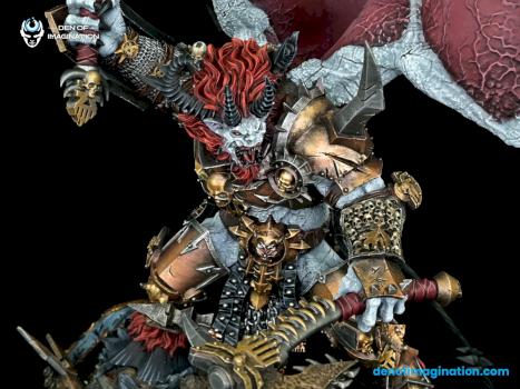 I am Ka'Bandha, Bloodthirster and general of Khorne, blessed is his hate. by DEN of IMAGINATION