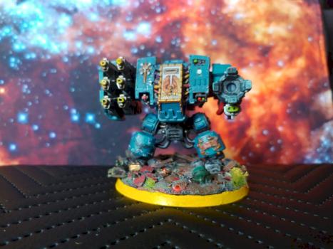 Brother Ares of the Ultramarines. The dreadnaught of the fallen serwantka. by Mundane Mondayo